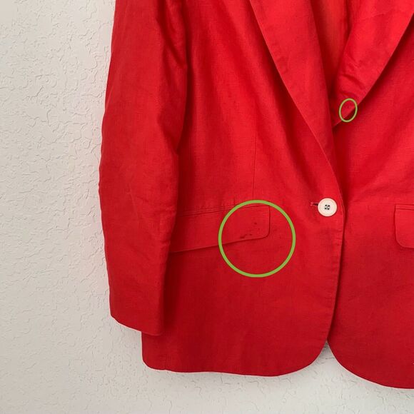 The Limited Blazer Jacket Women XXL Linen Bright Colorful Regency Career Twee - Picture 6 of 13